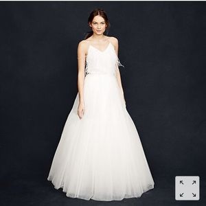 JCREW snowdrop tulle wedding gown skirt